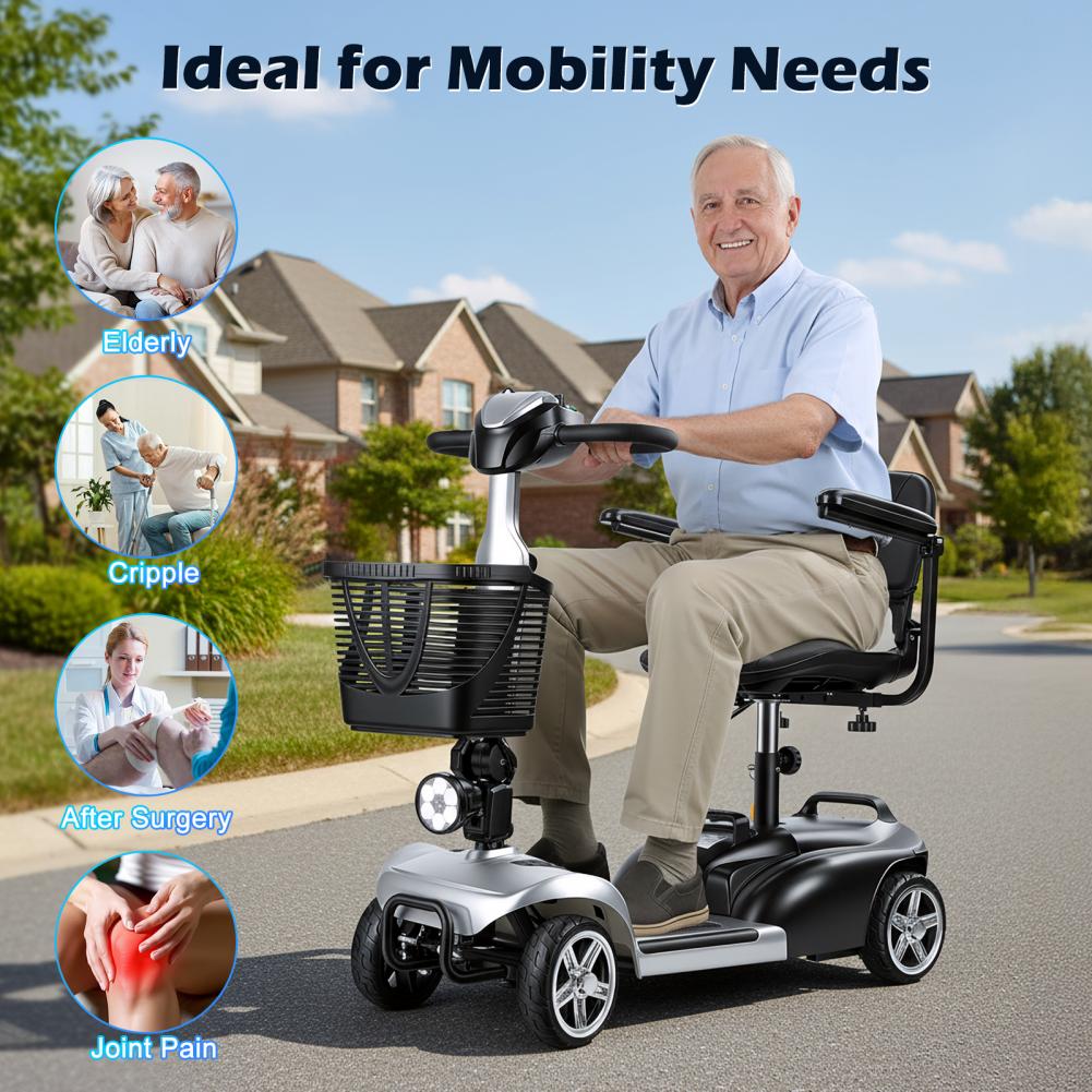 Mobility Scooter with LED Ligh - Electric Scooter Adults ulasan dan harga