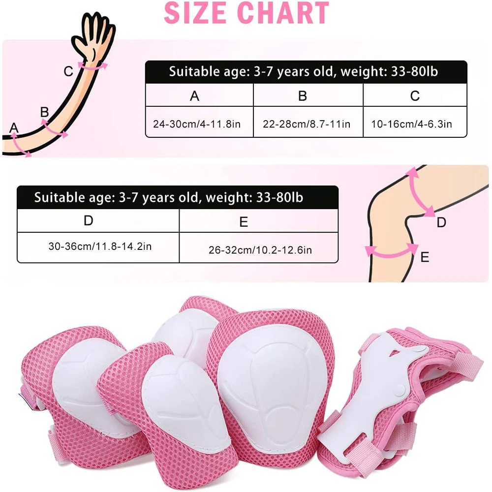 7Pcs/Set Roller Skating Kids B - Scooter Helmet Set ulasan dan harga