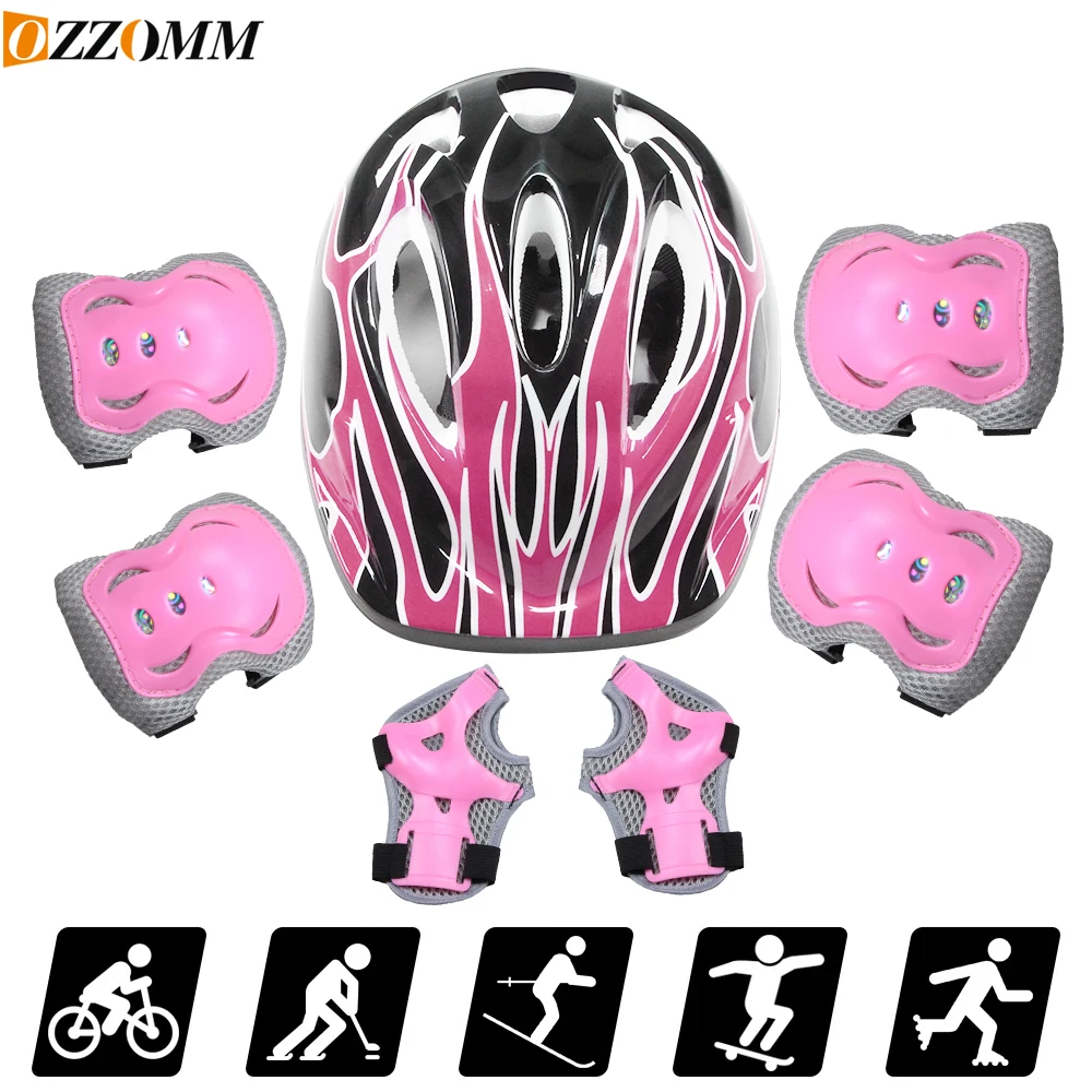 7PCS Kids Bike Helmet Set Skat - Scooter Helmet Set ulasan dan harga