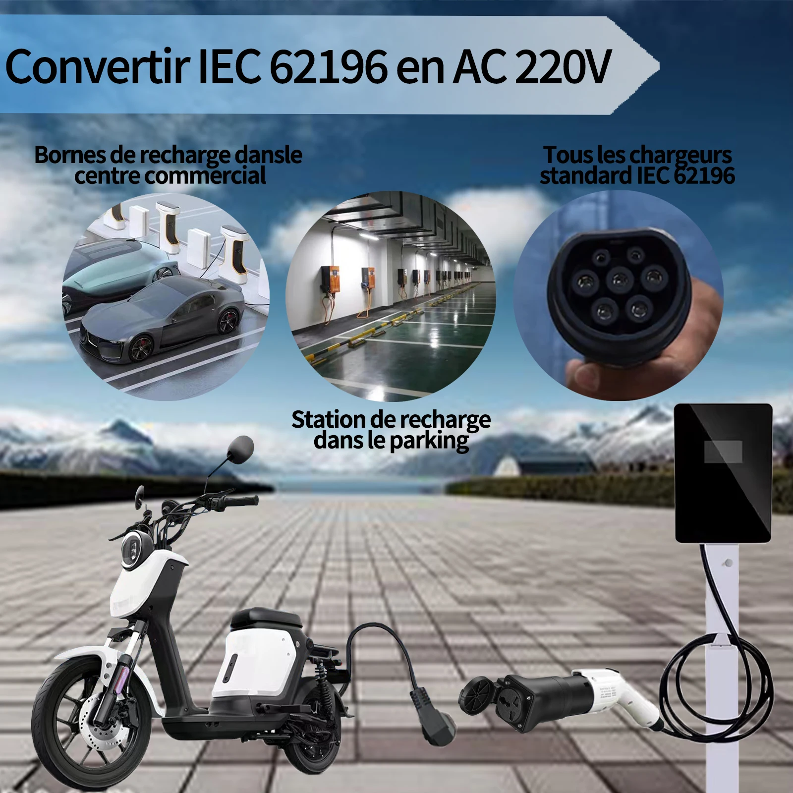 Type2 EV Charger Adapter EVSE  - Electric Scooter Charger ulasan dan harga